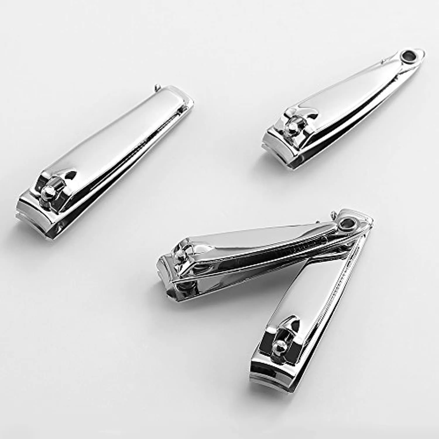 4 Pcs Nail Clippers For Fingernails and Tonenail by QLL - Swing Out Nail Cleaner/File - Sharpest Stainless Steel Clipper - Wide Easy Press Lever - Best Quality Nail Cutter