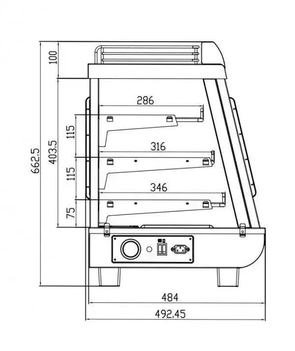 Blizzard Countertop Heated Merchandiser HSS96