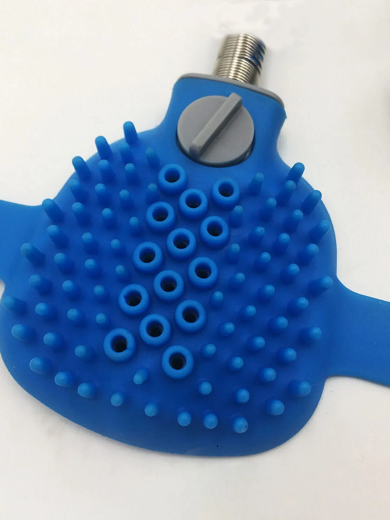 Blue Pet Cat & Dog Bathing Sprayer & Brush 2-In-1 Daily Cleaning Silicone Glove Massaging Showerhead