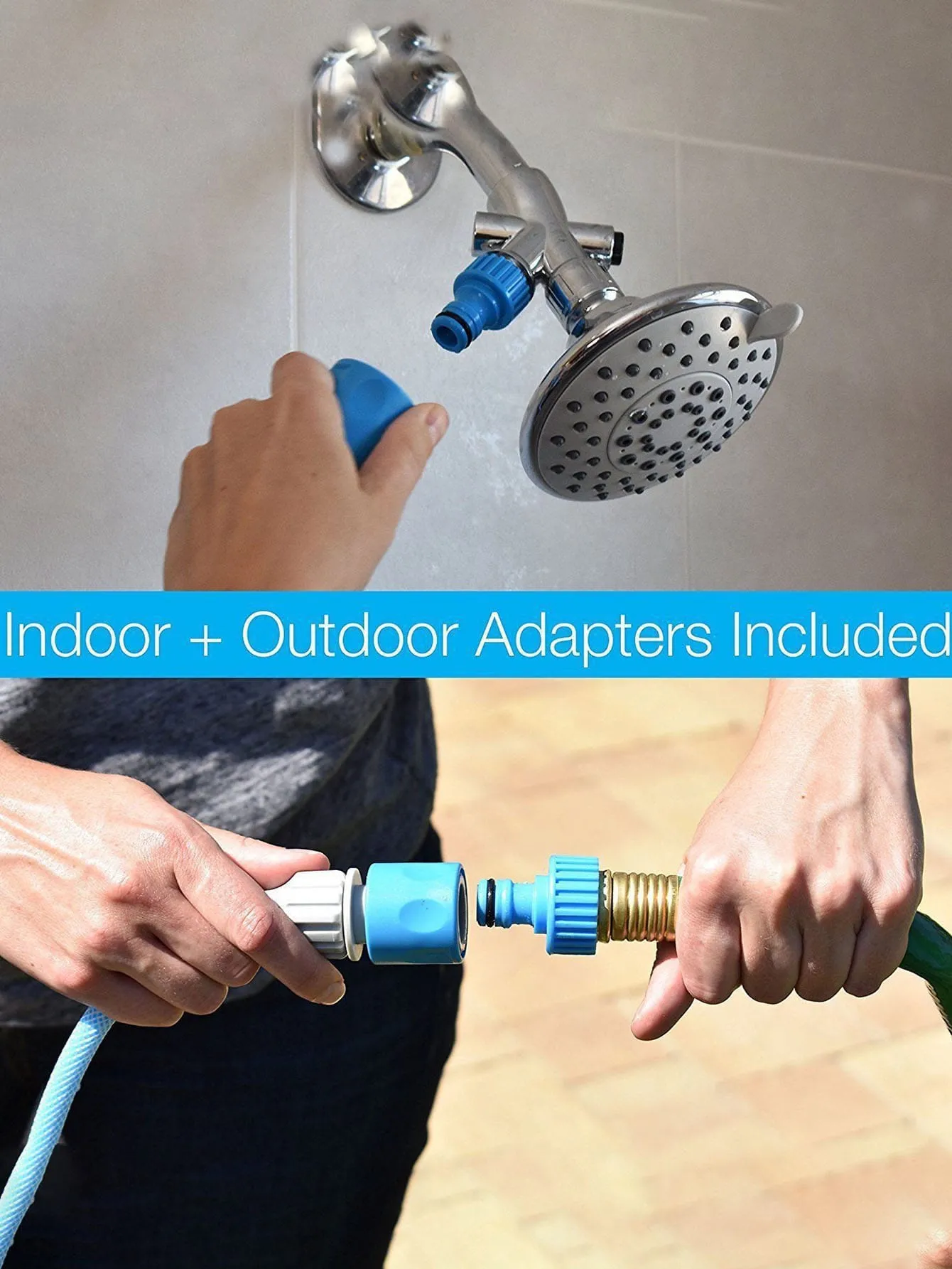 Blue Pet Cat & Dog Bathing Sprayer & Brush 2-In-1 Daily Cleaning Silicone Glove Massaging Showerhead