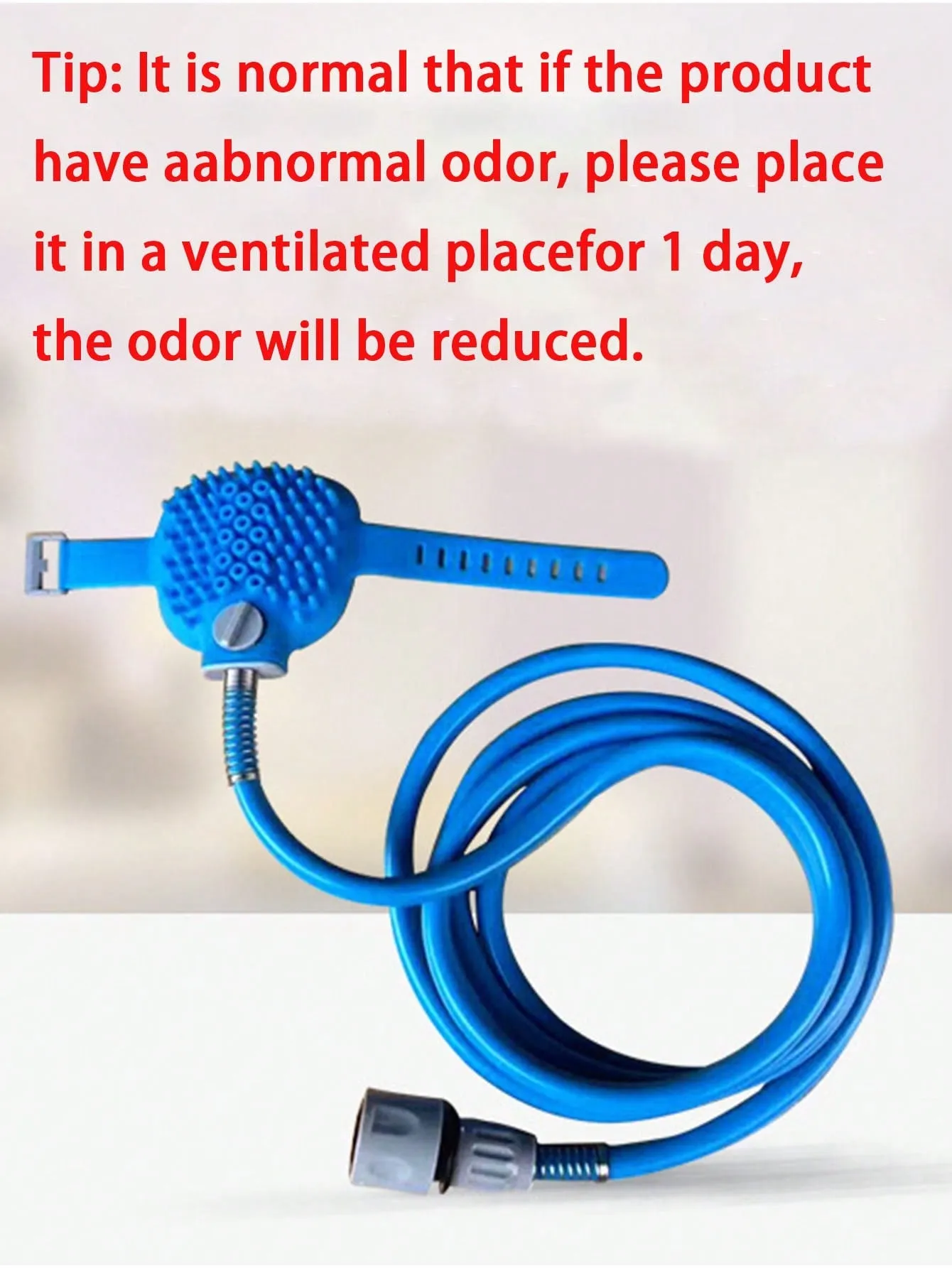 Blue Pet Cat & Dog Bathing Sprayer & Brush 2-In-1 Daily Cleaning Silicone Glove Massaging Showerhead