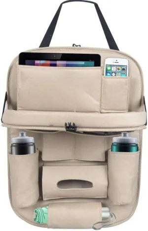 Car Seat Storage With Tray Pu Leather S3661698