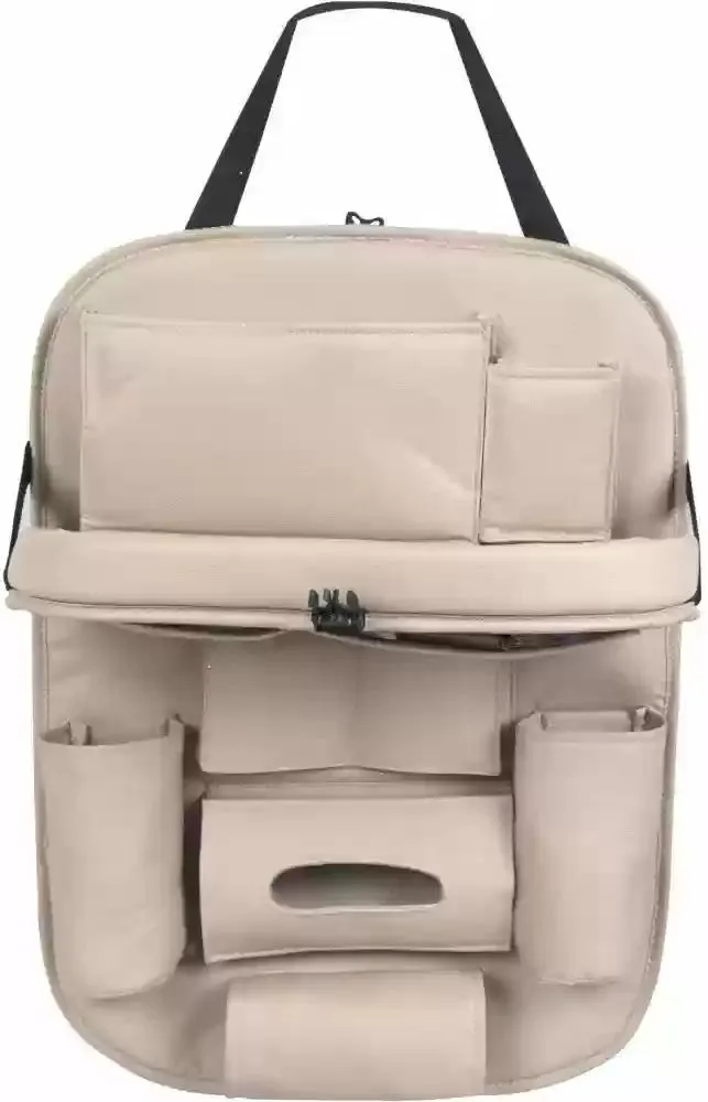 Car Seat Storage With Tray Pu Leather S3661698