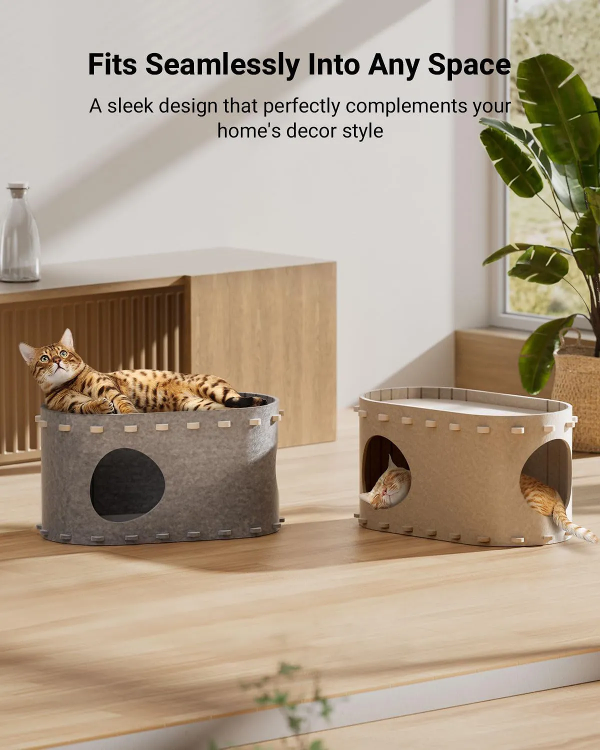 Cat House For Indoor Cats Cat Bed Cave For Multiple Scratch