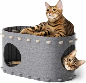 Cat House For Indoor Cats Cat Bed Cave For Multiple Scratch