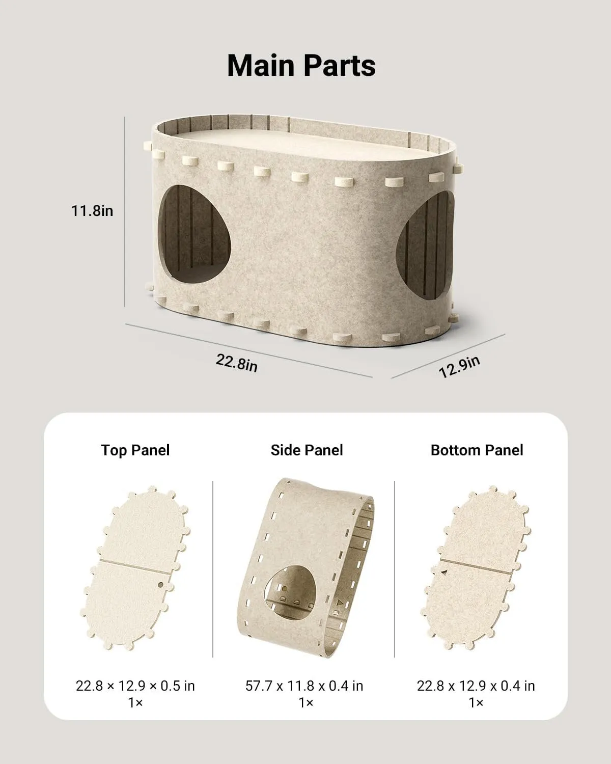 Cat House For Indoor Cats Cat Bed Cave For Multiple Scratch