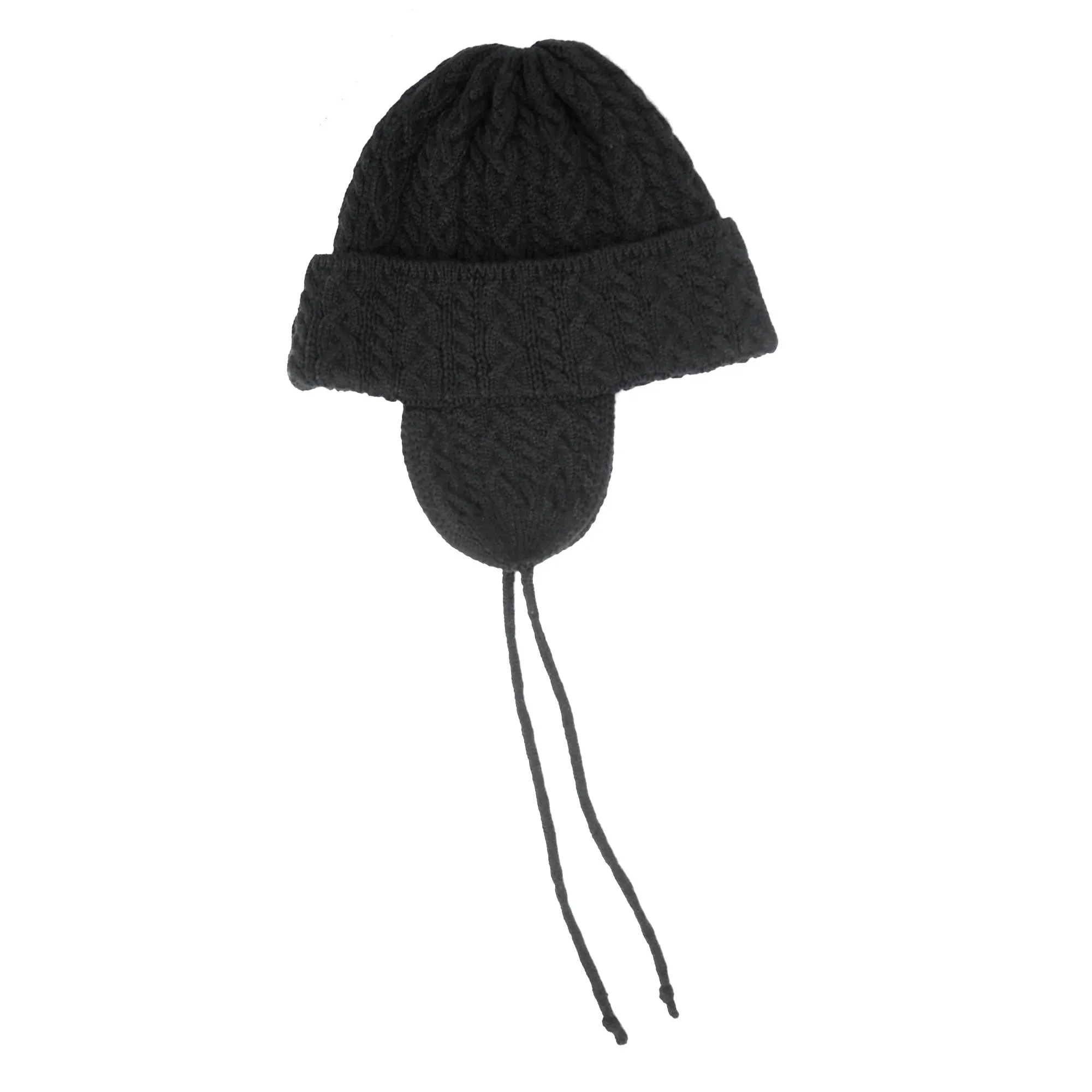 Elias Knit Flightcap - Black