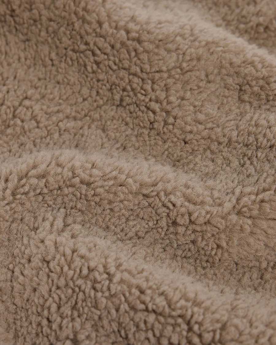 Faux Fur Throw Blanket - Warm Grey