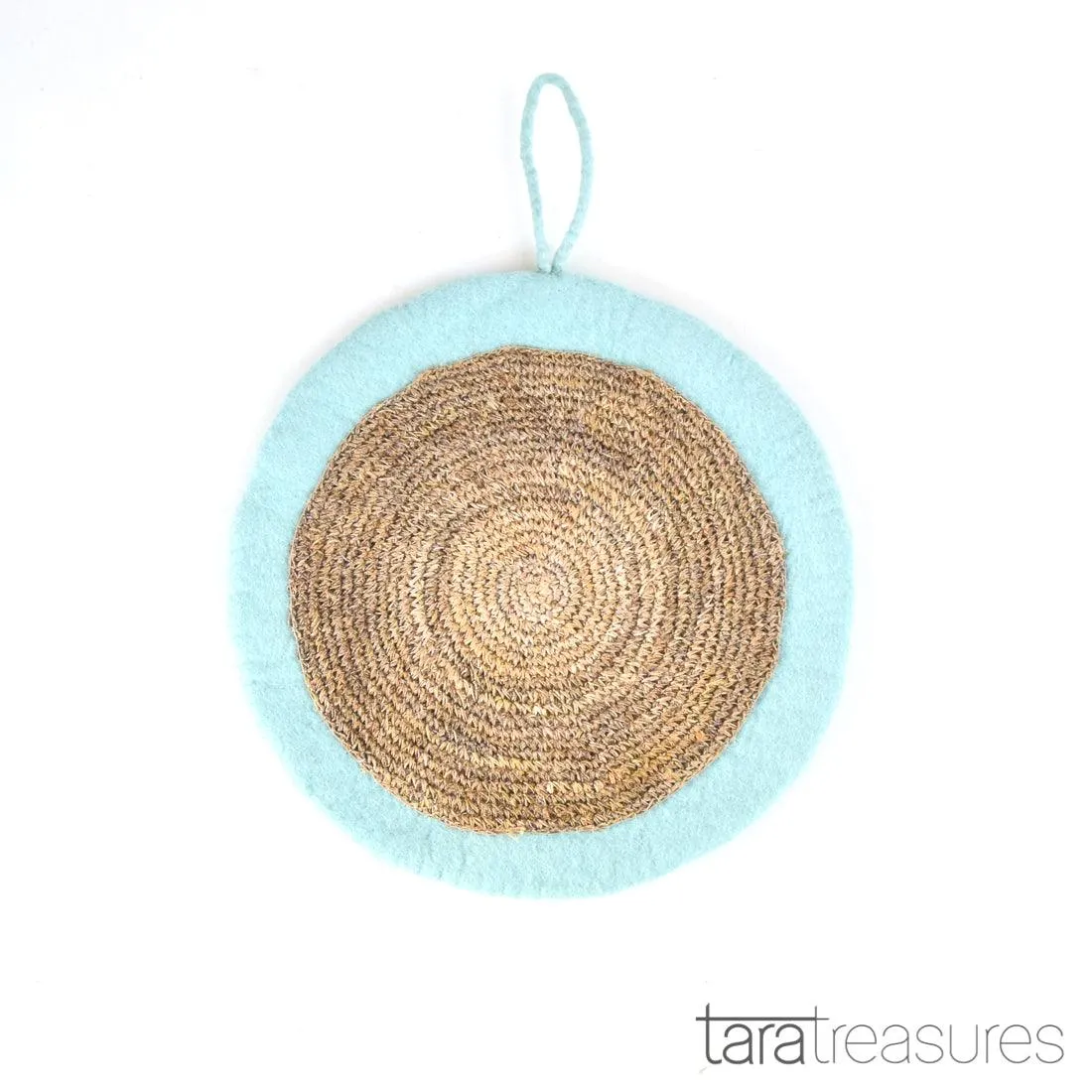 Felt and Jute Cat Scratcher - Mint Blue