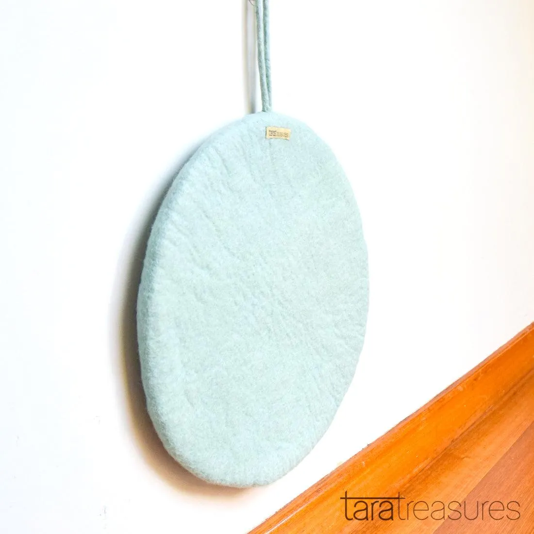 Felt and Jute Cat Scratcher - Mint Blue
