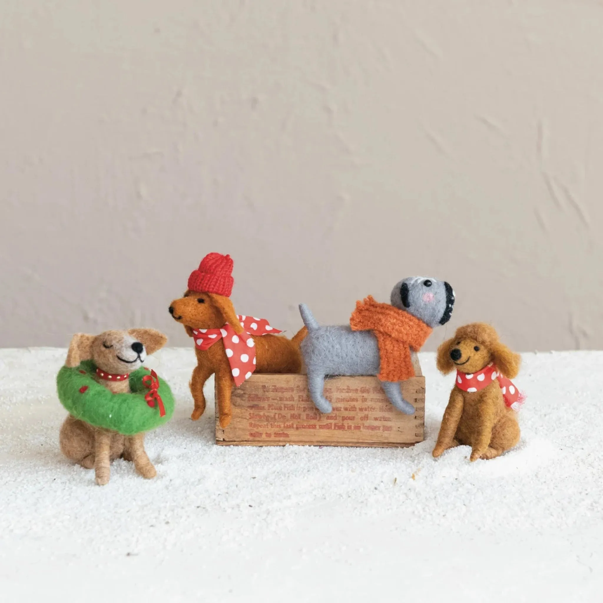 Felt Christmas Dog