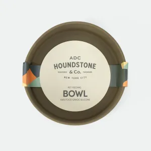 Food Grade Silicone Dog Bowl - Olive, 4.5 Cups Volume, Dishwasher Safe, Non-Slip