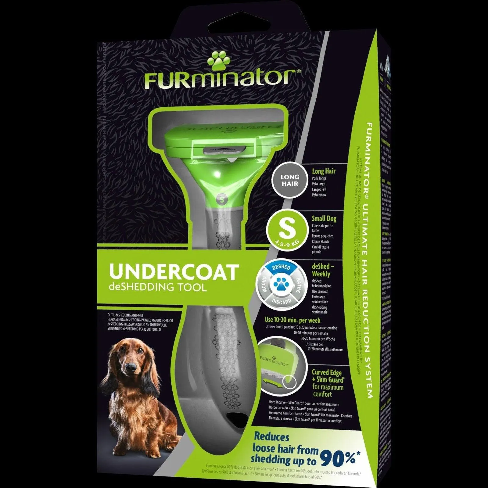 FURminator Long Hair deShedding Tool for Dogs
