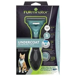 FURminator Undercoat De-Shedding Grooming Tool for Small Cats with Short Hair