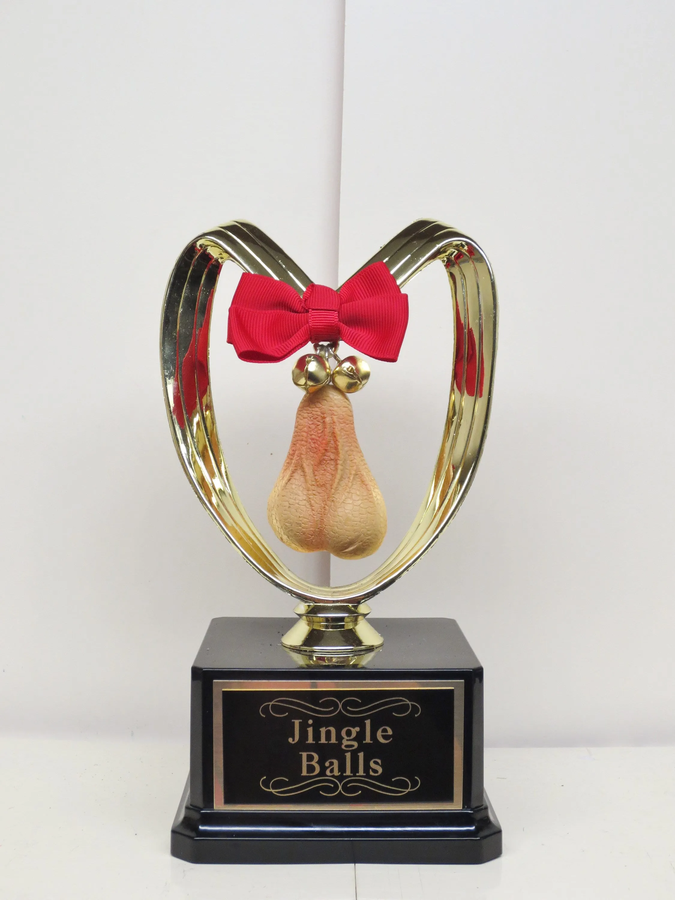 Jingle Balls Ugly Sweater Trophy Funny Christmas Ornament Holiday Aww Nuts! Award Adult Humor Xmas Gag Gift Penis Testicle Holiday Decor