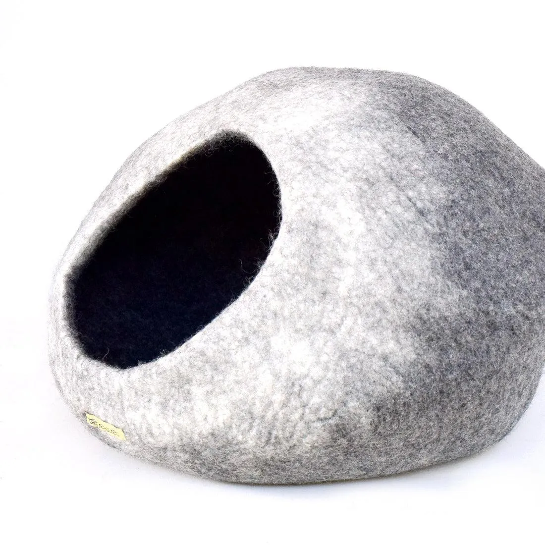 Large Cat Cave - White Grey Ombre Cocoon