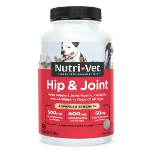 Nutri-Vet Hip & Joint Advanced Strength Chewable Tablets for Dogs - 150 ct