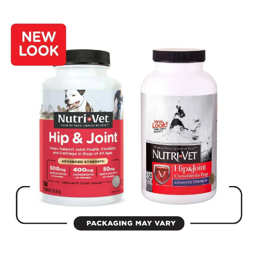 Nutri-Vet Hip & Joint Advanced Strength Chewable Tablets for Dogs - 150 ct