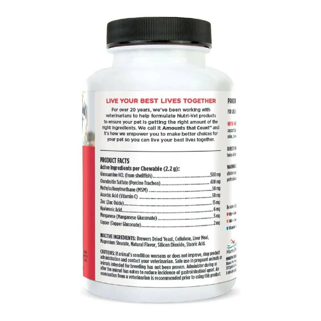 Nutri-Vet Hip & Joint Advanced Strength Chewable Tablets for Dogs - 150 ct