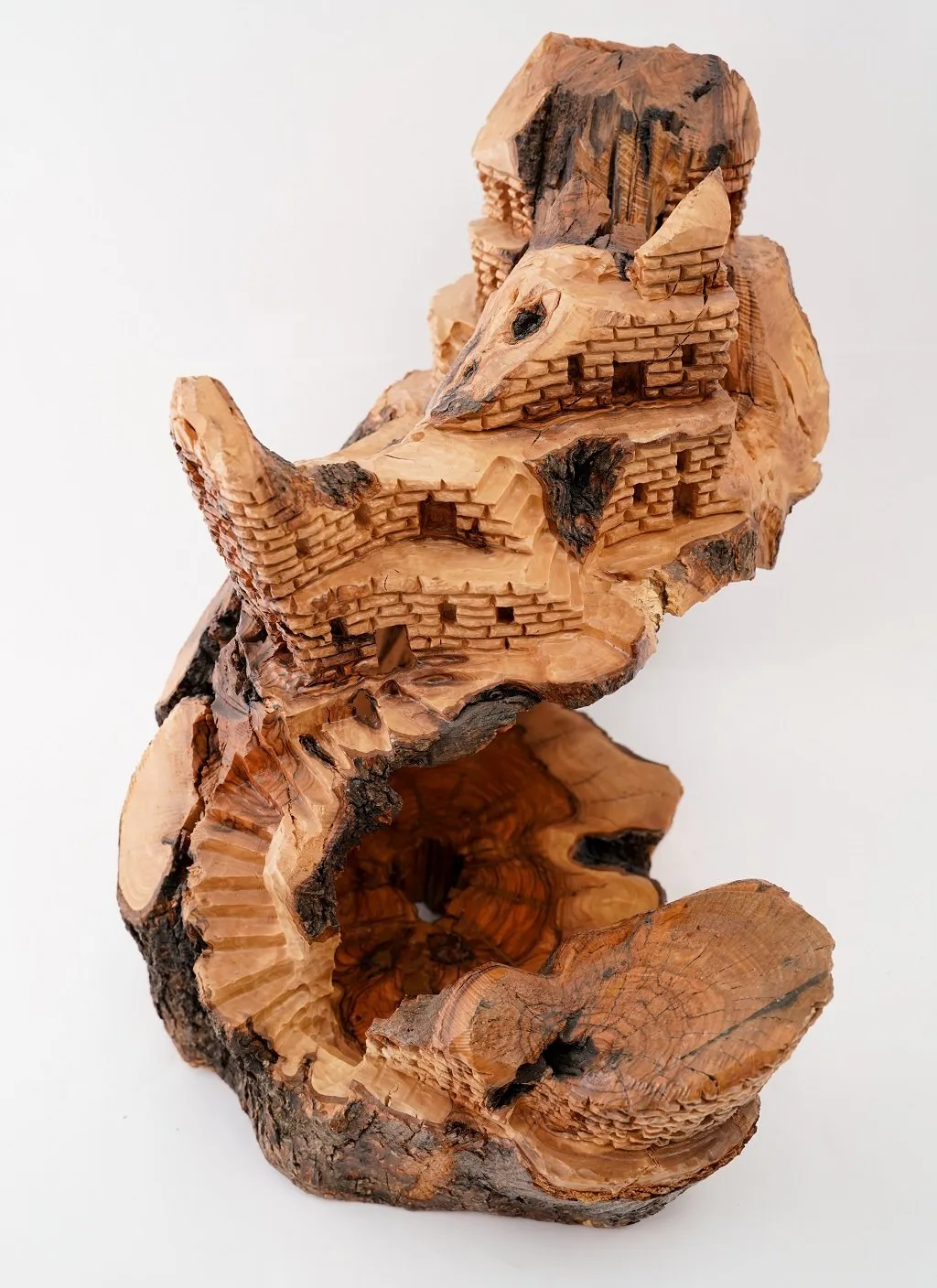 Olive Wood Nativity Cave 015