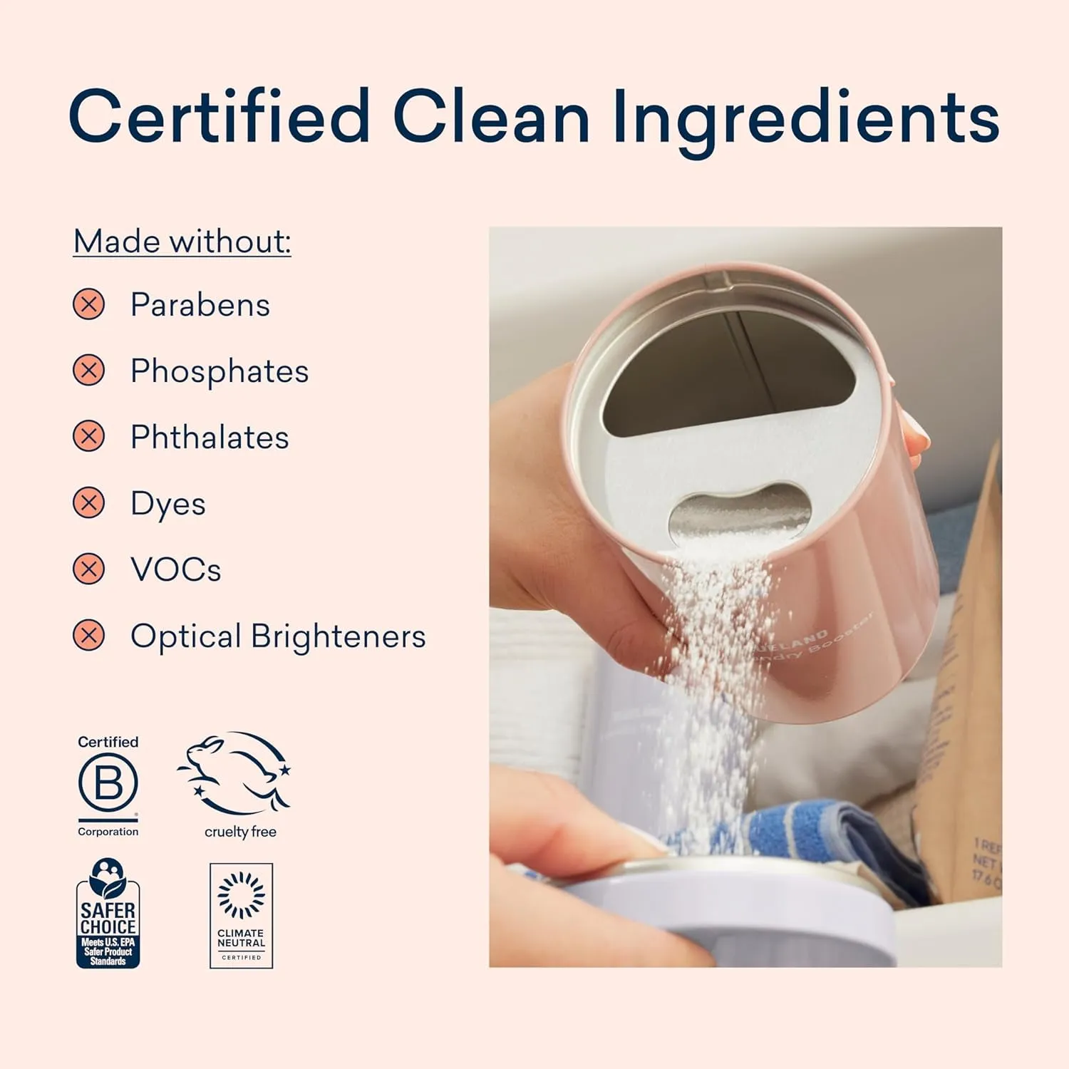 Oxi Laundry Booster Powder Starter Set - Plastic-Free & Eco Friendly Oxy Cleaner - Plant Based Stain Remover - Fragrance Free - 17.6Oz, 25 Load