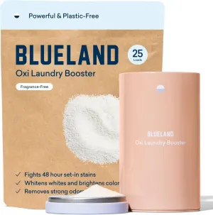 Oxi Laundry Booster Powder Starter Set - Plastic-Free & Eco Friendly Oxy Cleaner - Plant Based Stain Remover - Fragrance Free - 17.6Oz, 25 Load