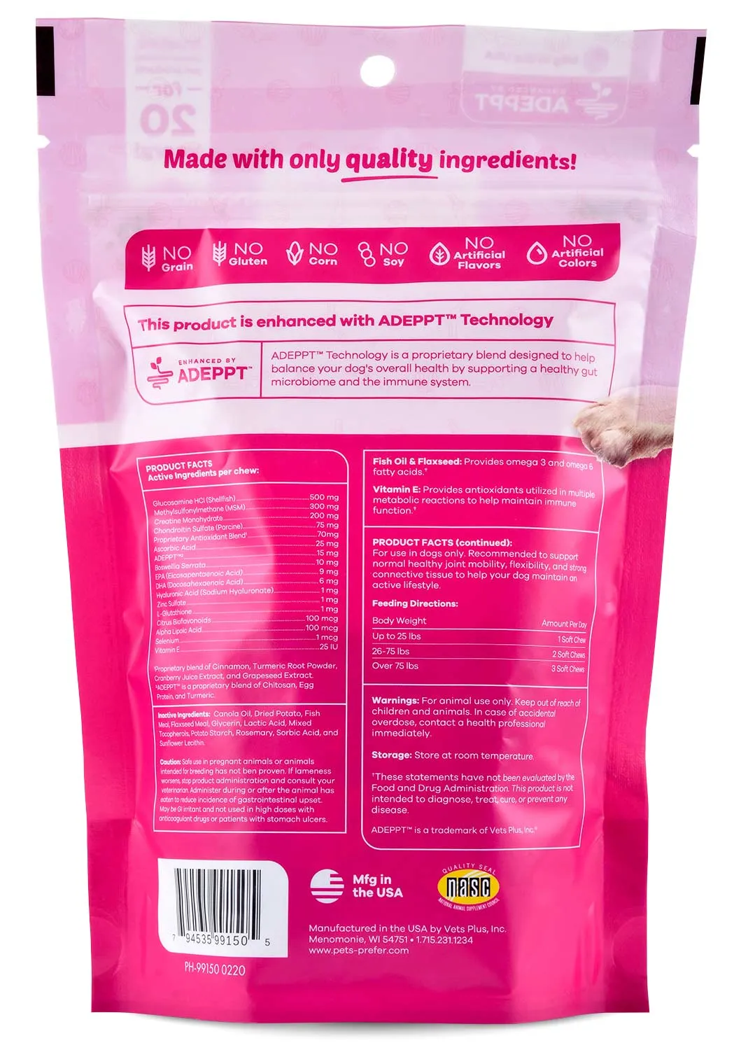 PetsPrefer Flex Max  Soft Chews w/ ADEPPT