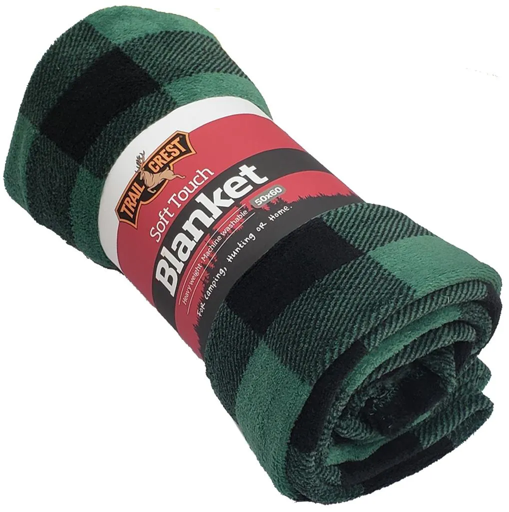 Plaid Coral Fleece Roll Blanket 50x60