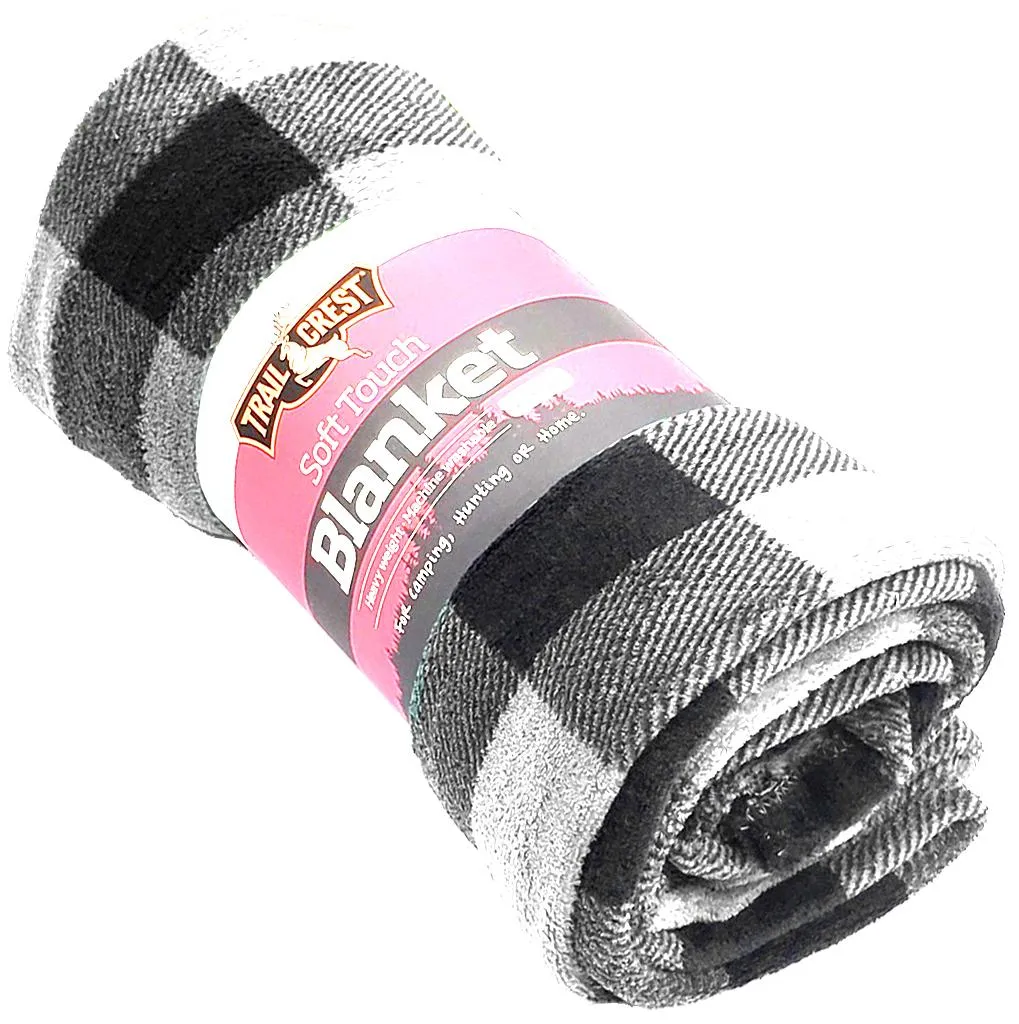 Plaid Coral Fleece Roll Blanket 50x60