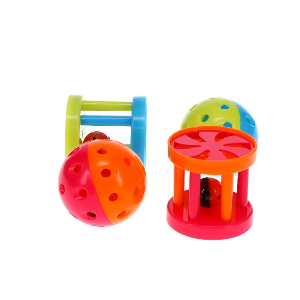 Scream Barrel & Ball Toy Pack for Cats/Birds - 4 Pack