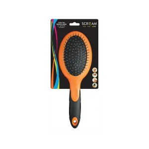 Scream Oval Pin Brush Loud Orange