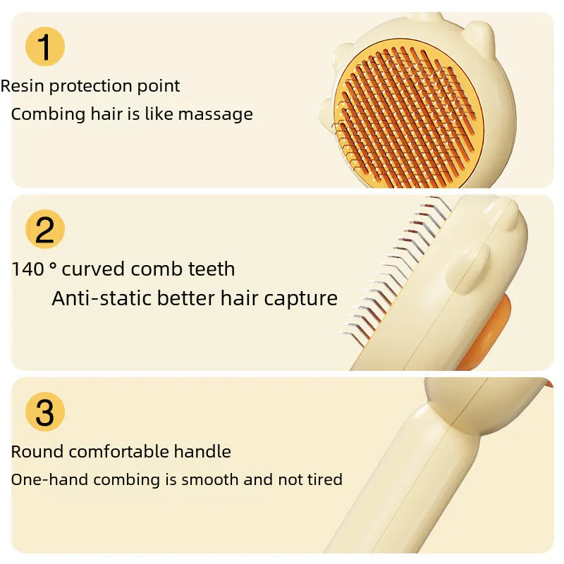 Self-Cleaning Pet Grooming Comb