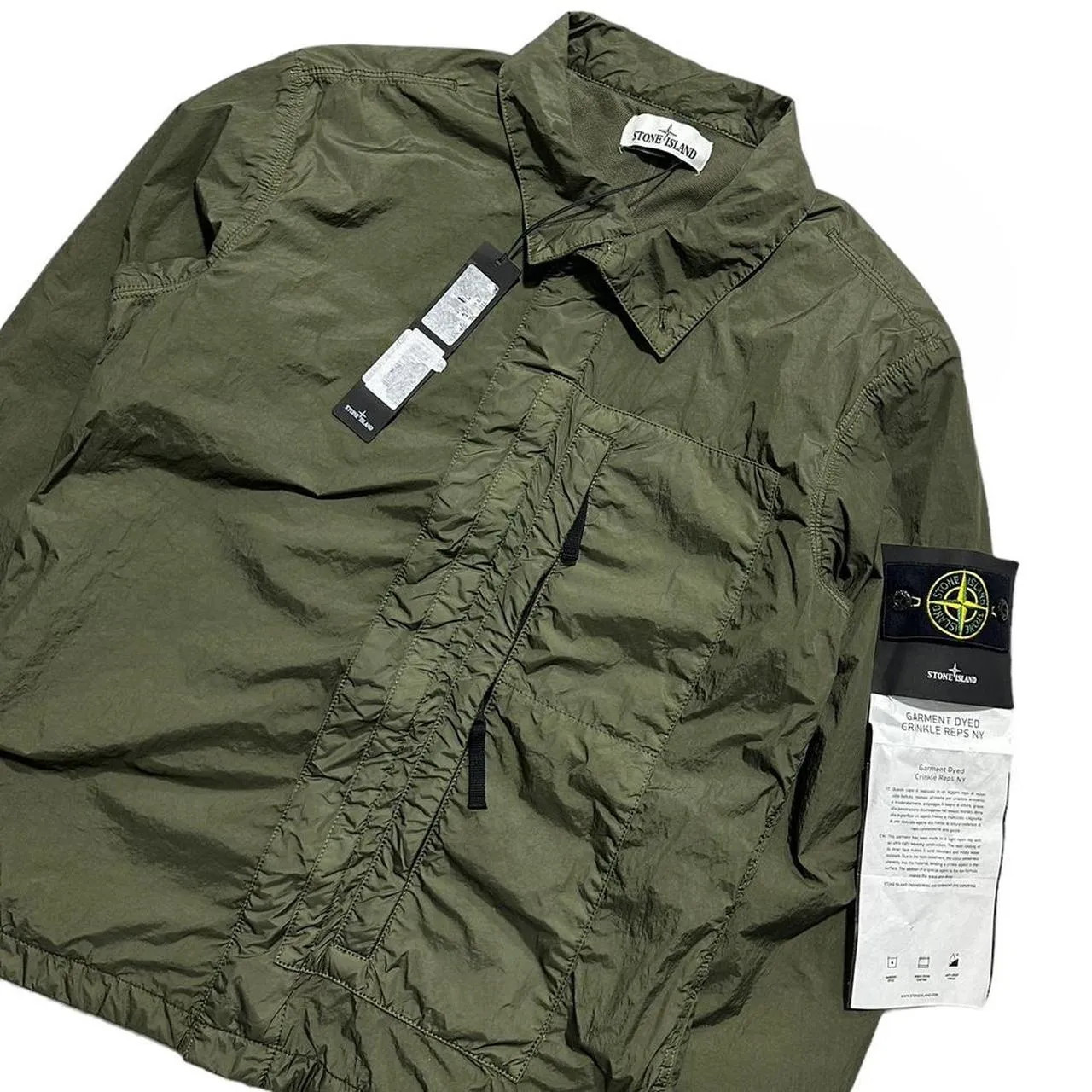 Stone Island Garment Dyed Crinkle Reps Overshirt