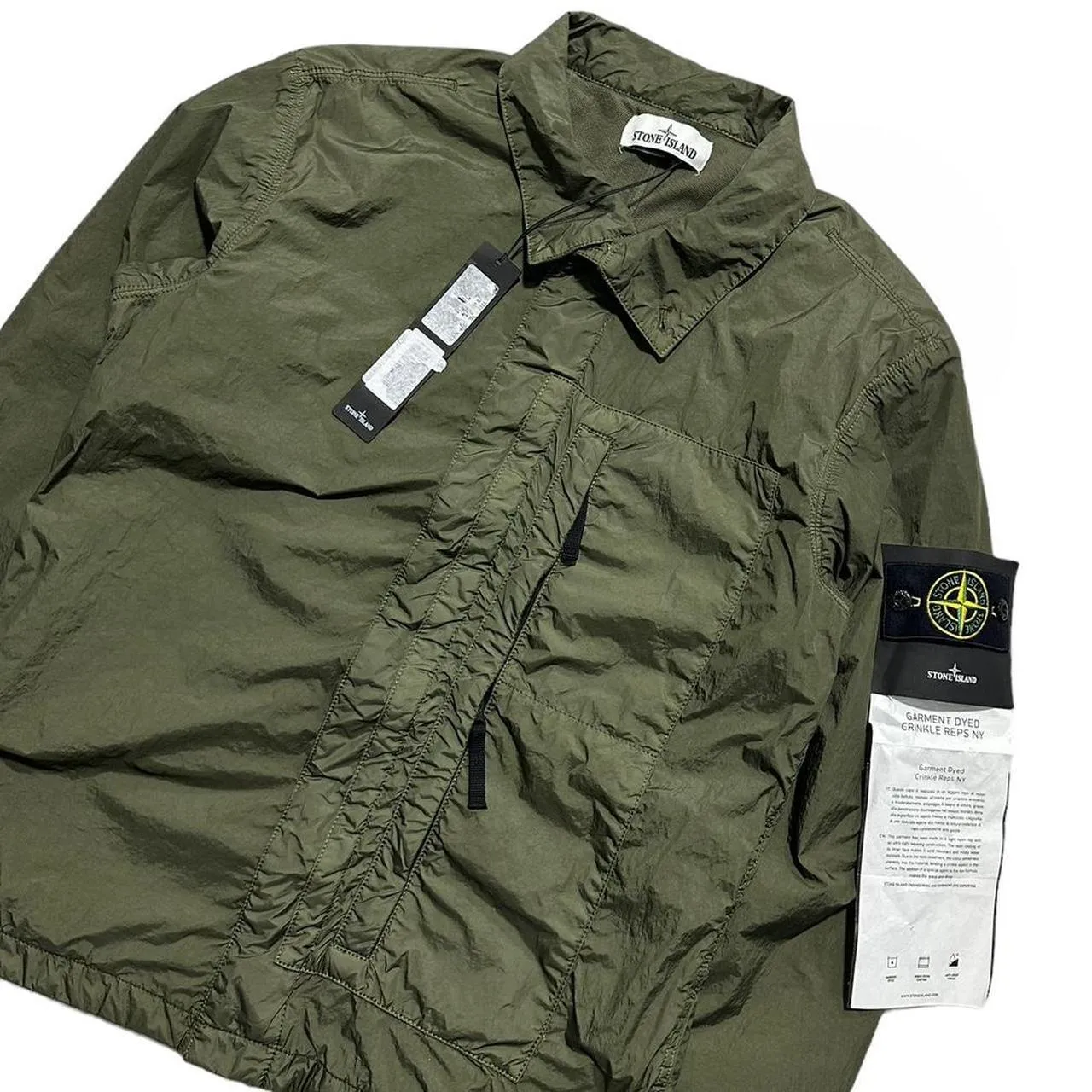 Stone Island Garment Dyed Crinkle Reps Overshirt