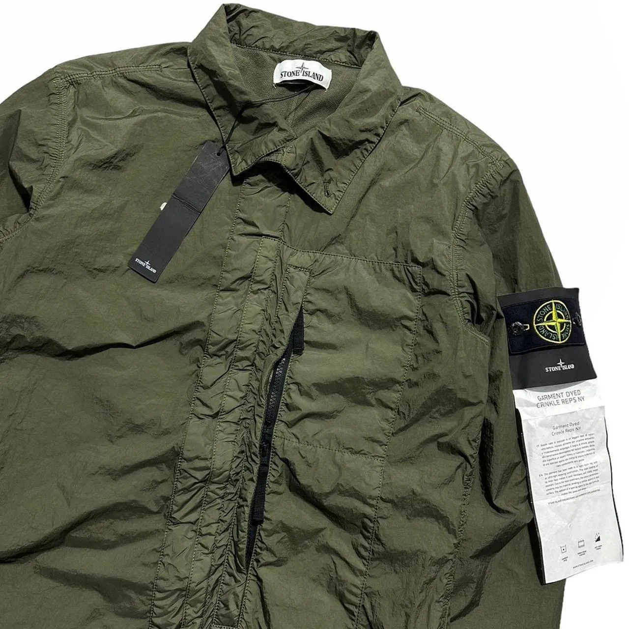Stone Island Garment Dyed Crinkle Reps Overshirt
