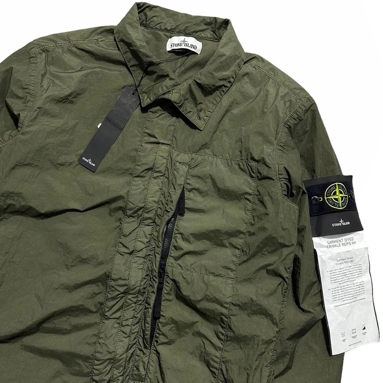Stone Island Garment Dyed Crinkle Reps Overshirt
