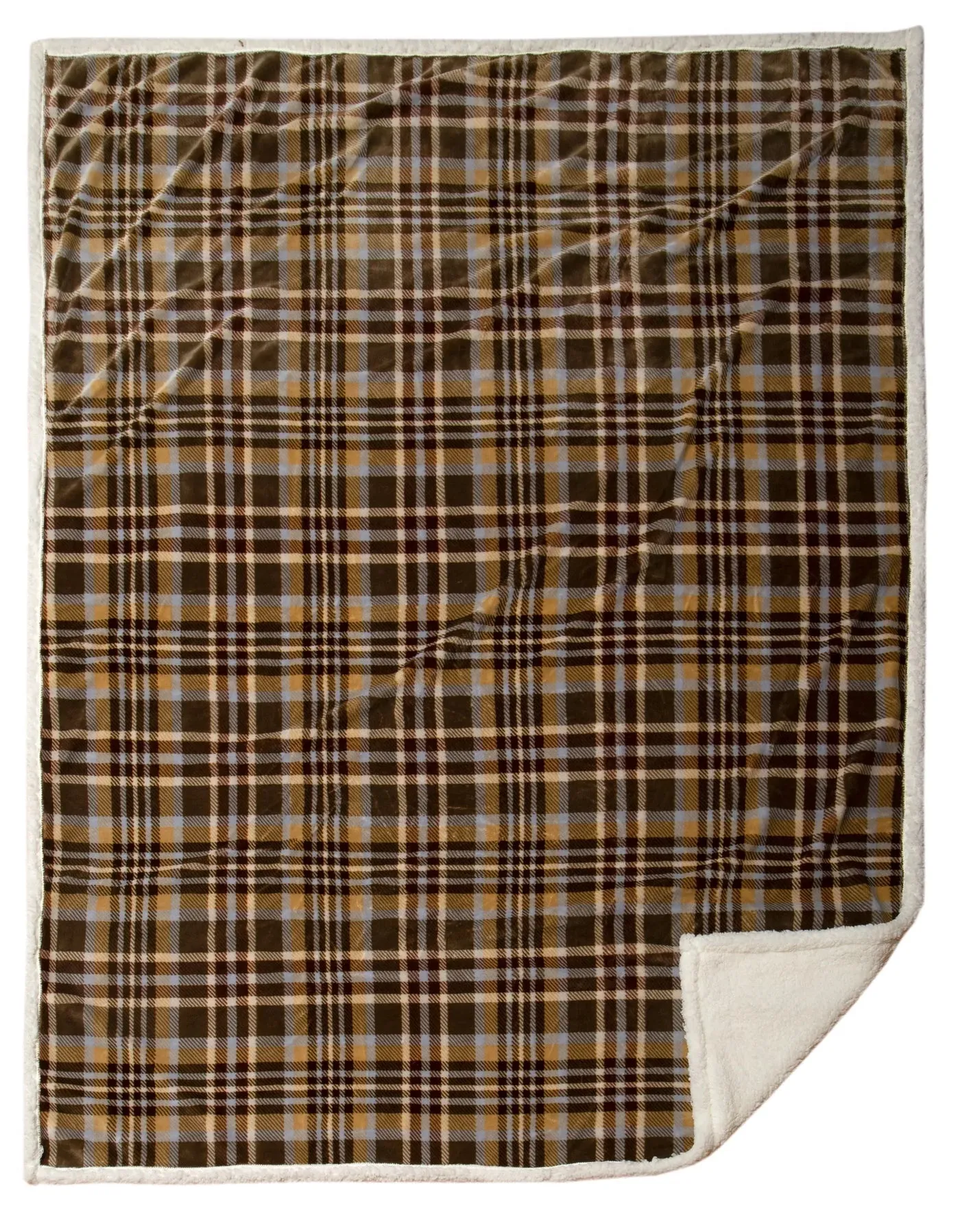 Tan Plaid Throw