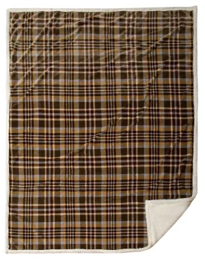 Tan Plaid Throw