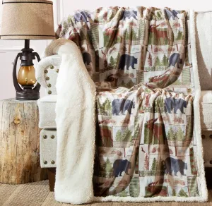 Vintage Lodge Plush Throw